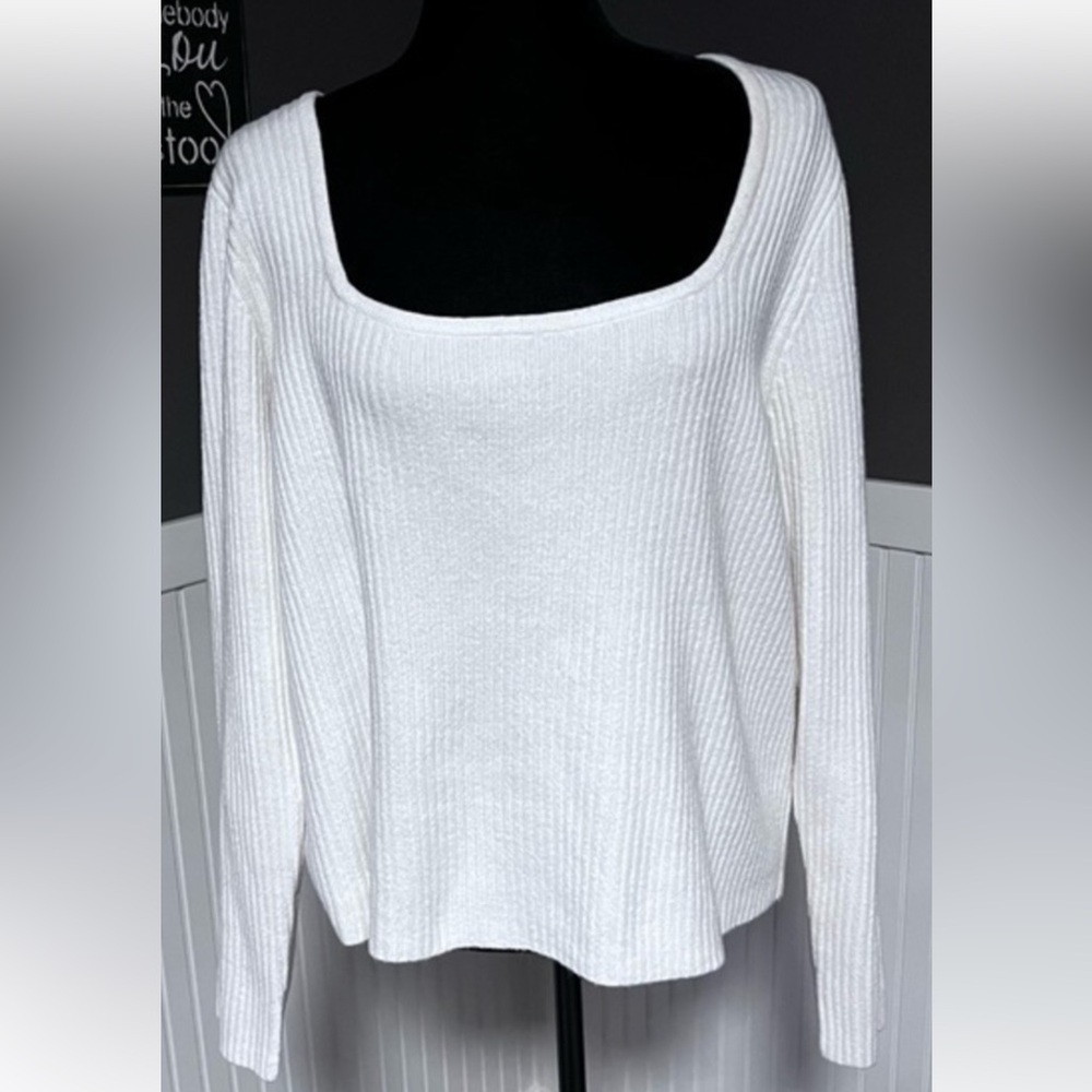 NWT Old Navy women’s ribbed sweater square neck 2X